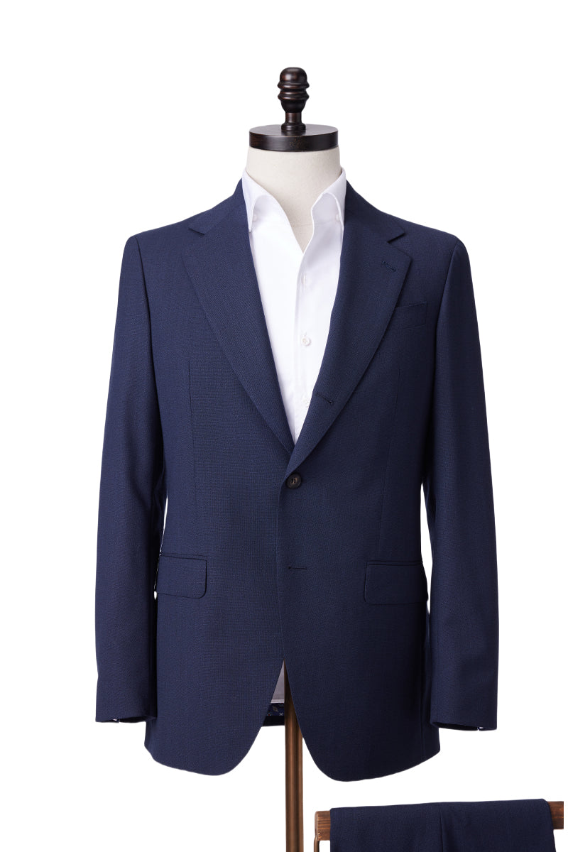 Blue Lapel Collar Suit