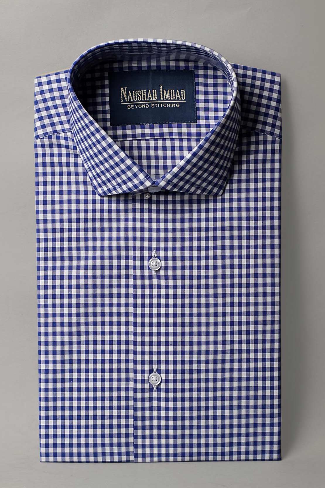 Buy Gingham Blue Check Shirt for Men