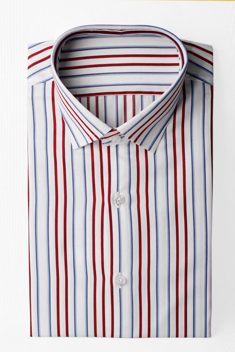 Buy Red and Blue Stripe Shirt for Men Online