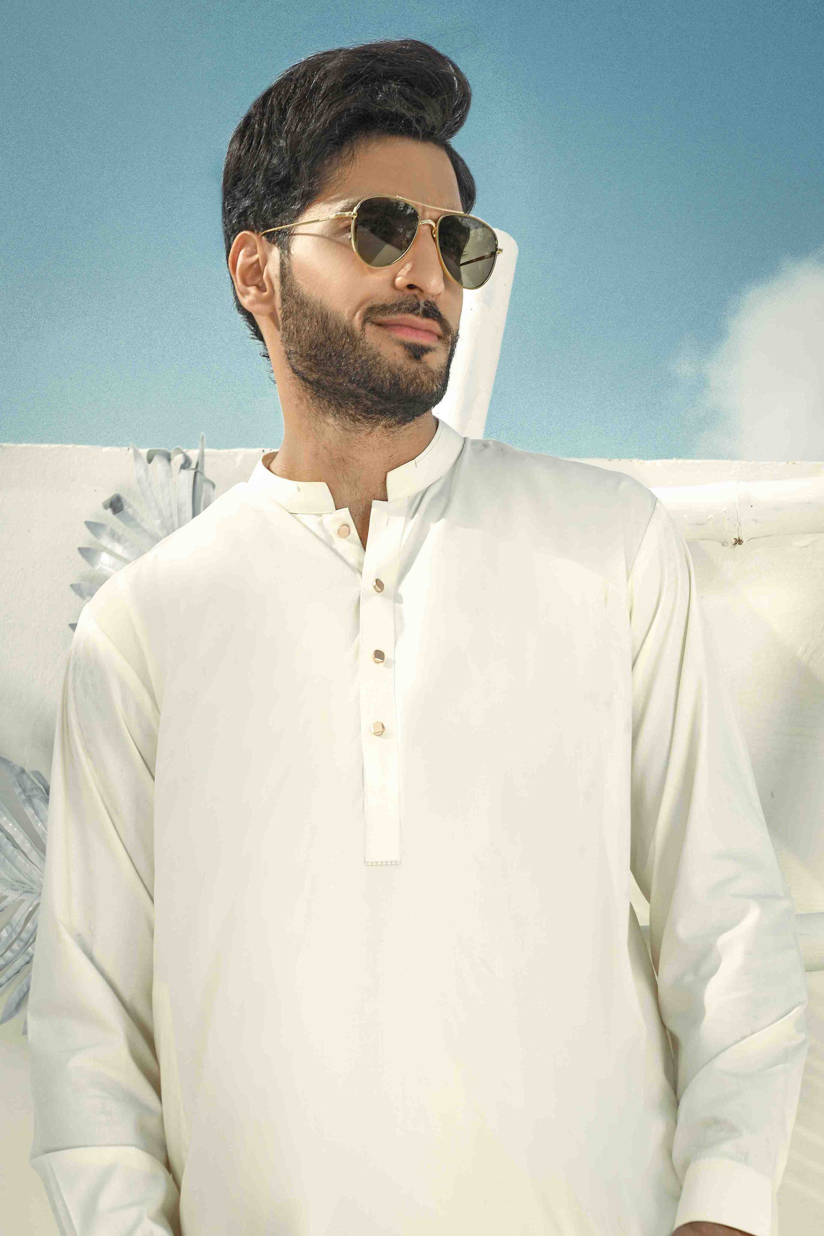 Off White Shalwar Kameez