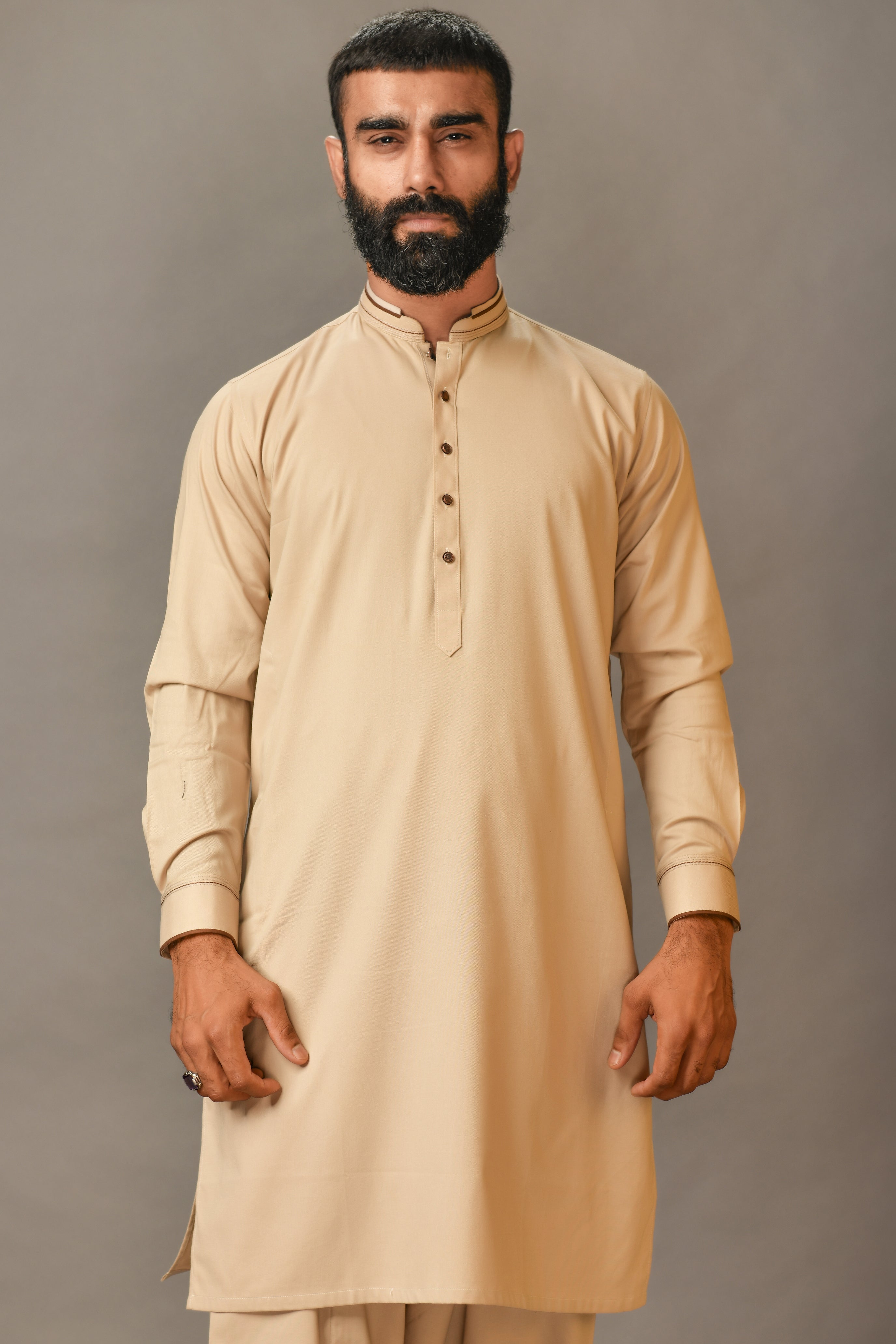 Cream Blended Kurta Shalwar  Occasions 21