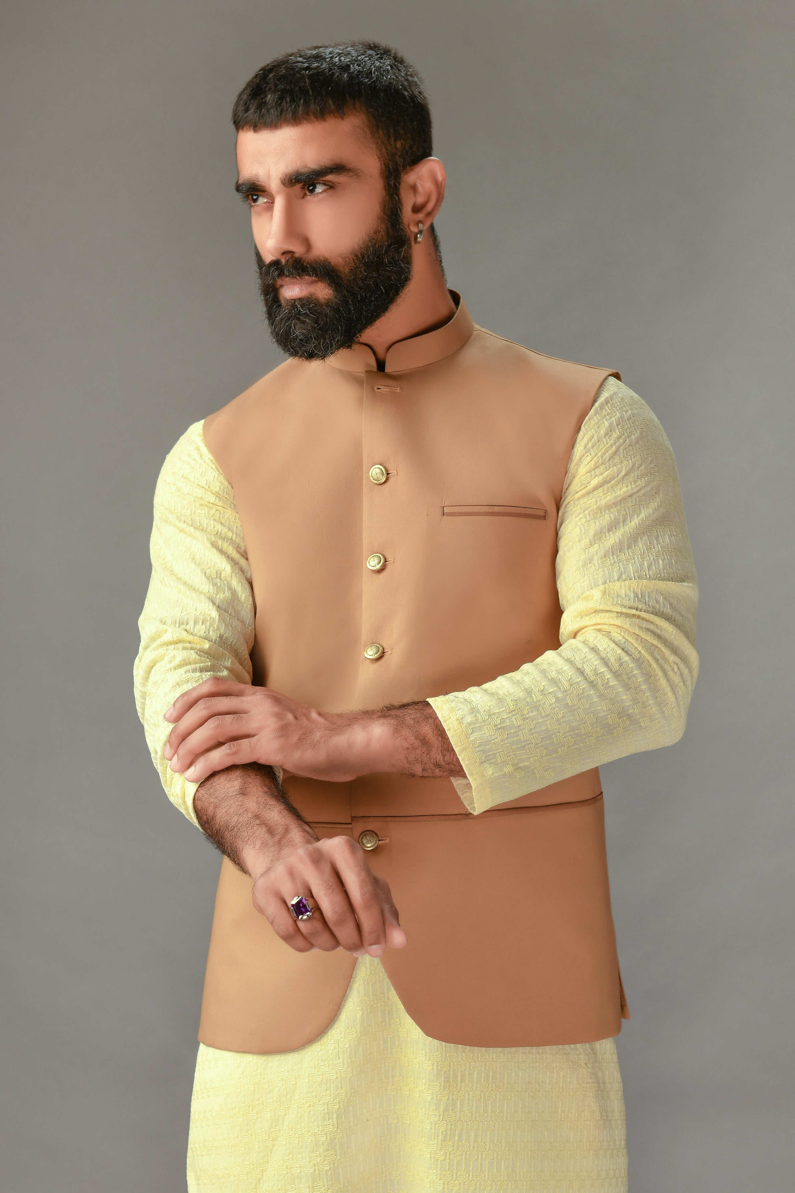 CREAM KURTA