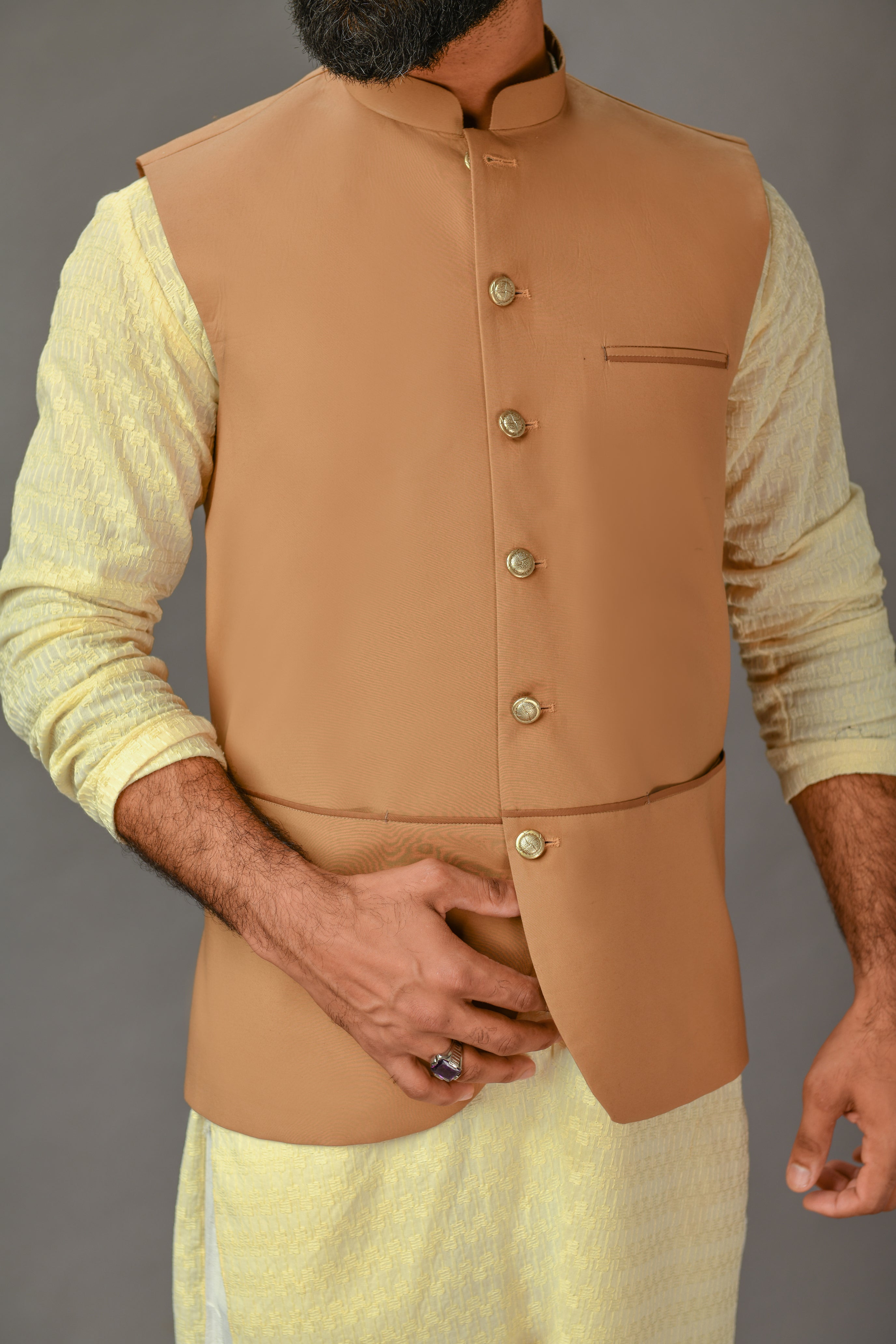 CREAM KURTA