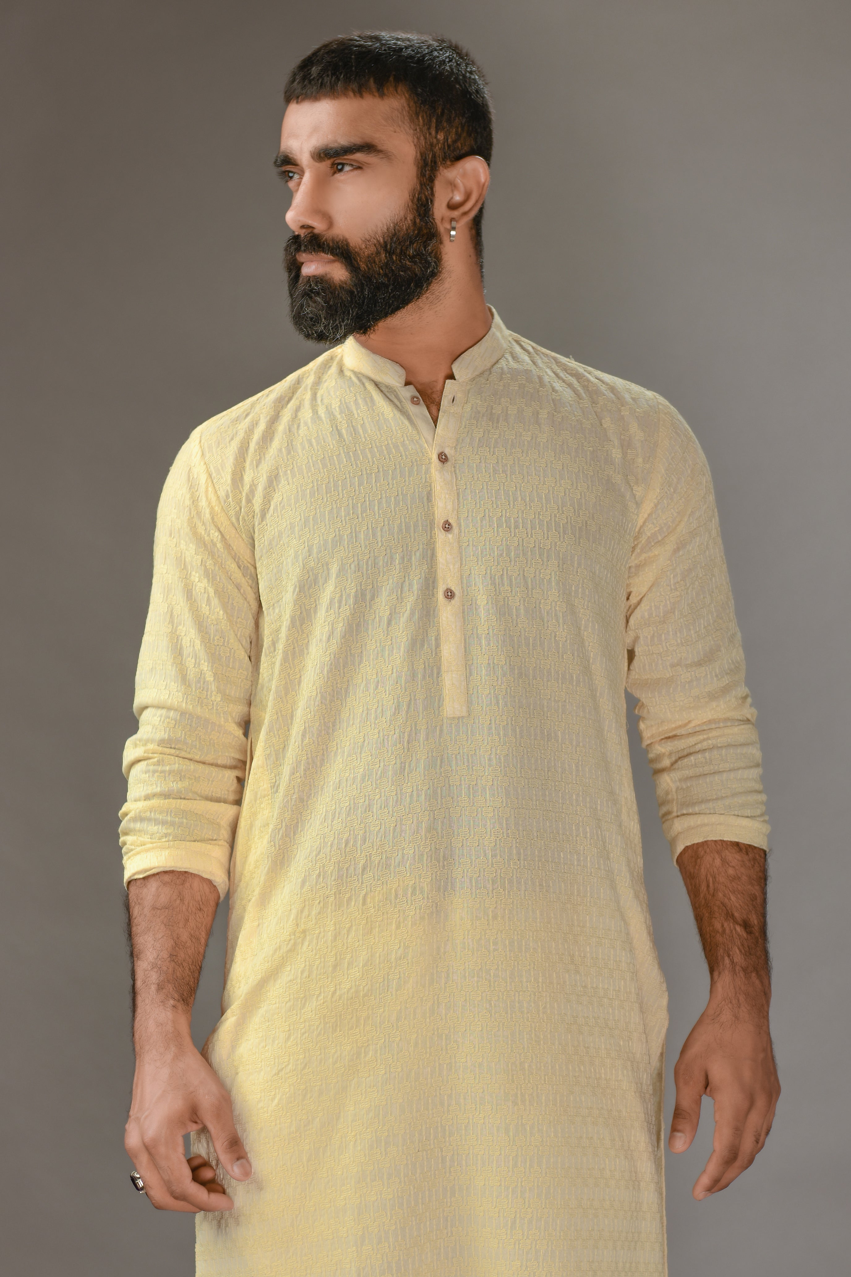 CREAM KURTA