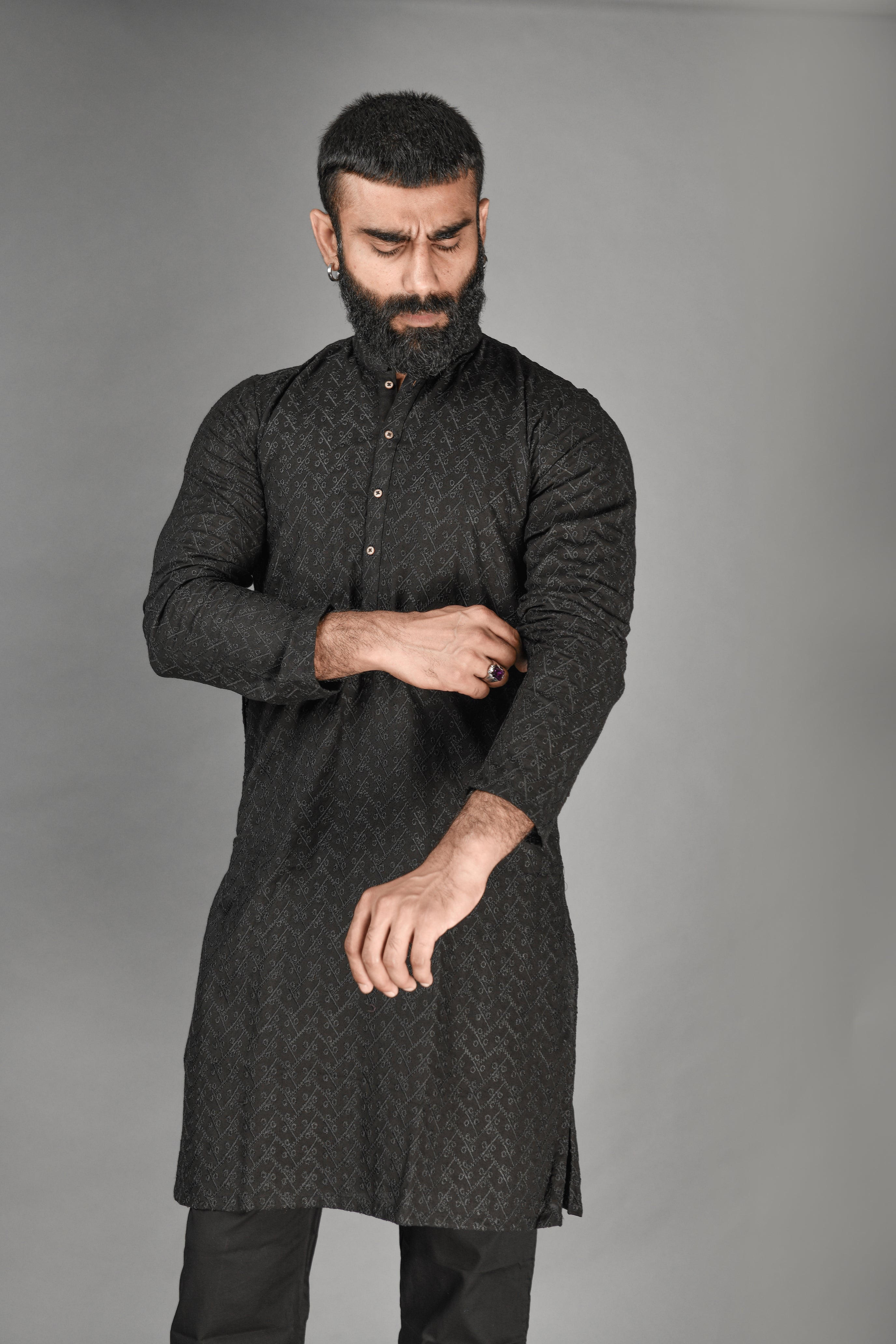 Stylish Black Kurta