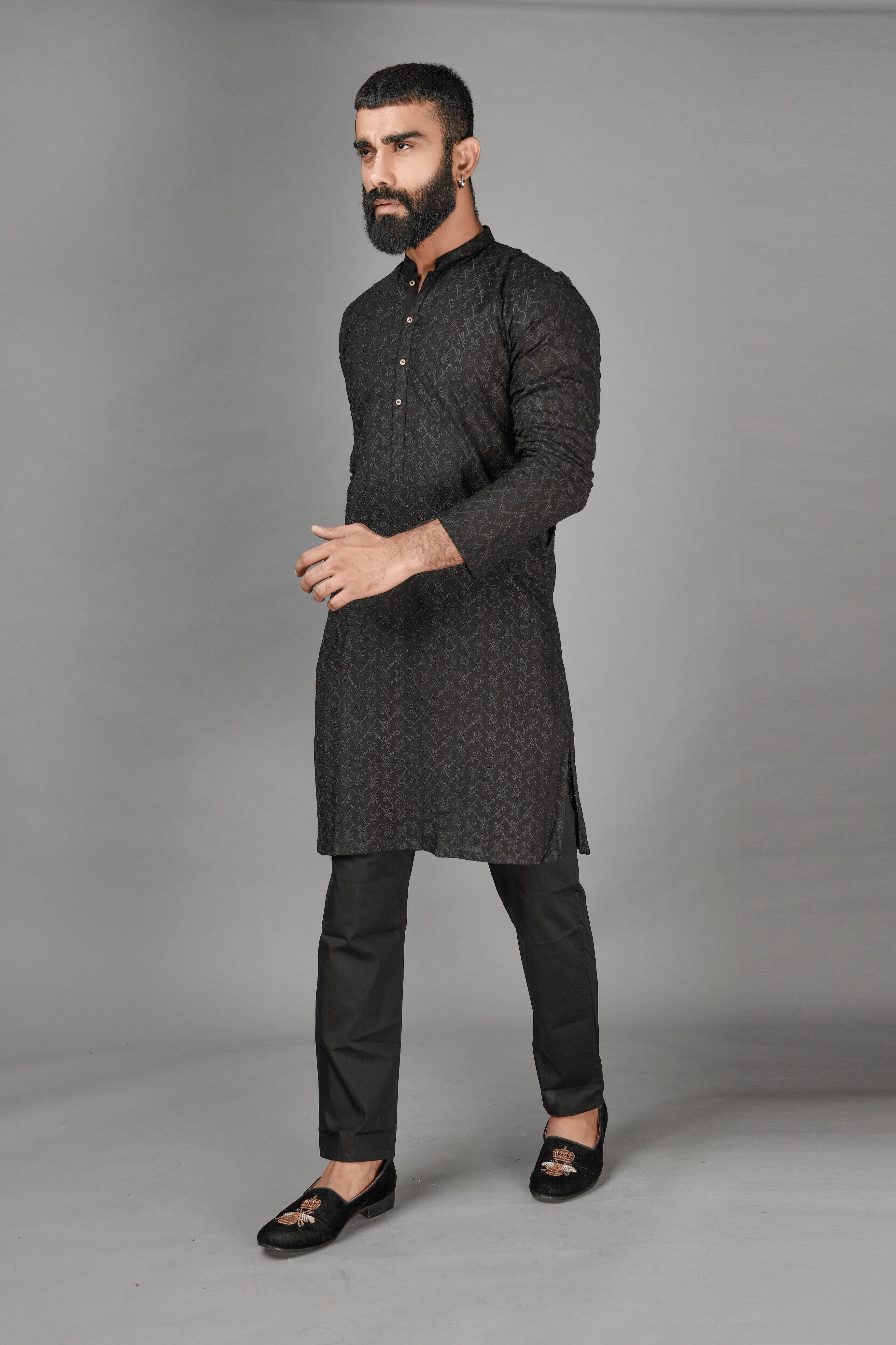 Stylish Black Kurta