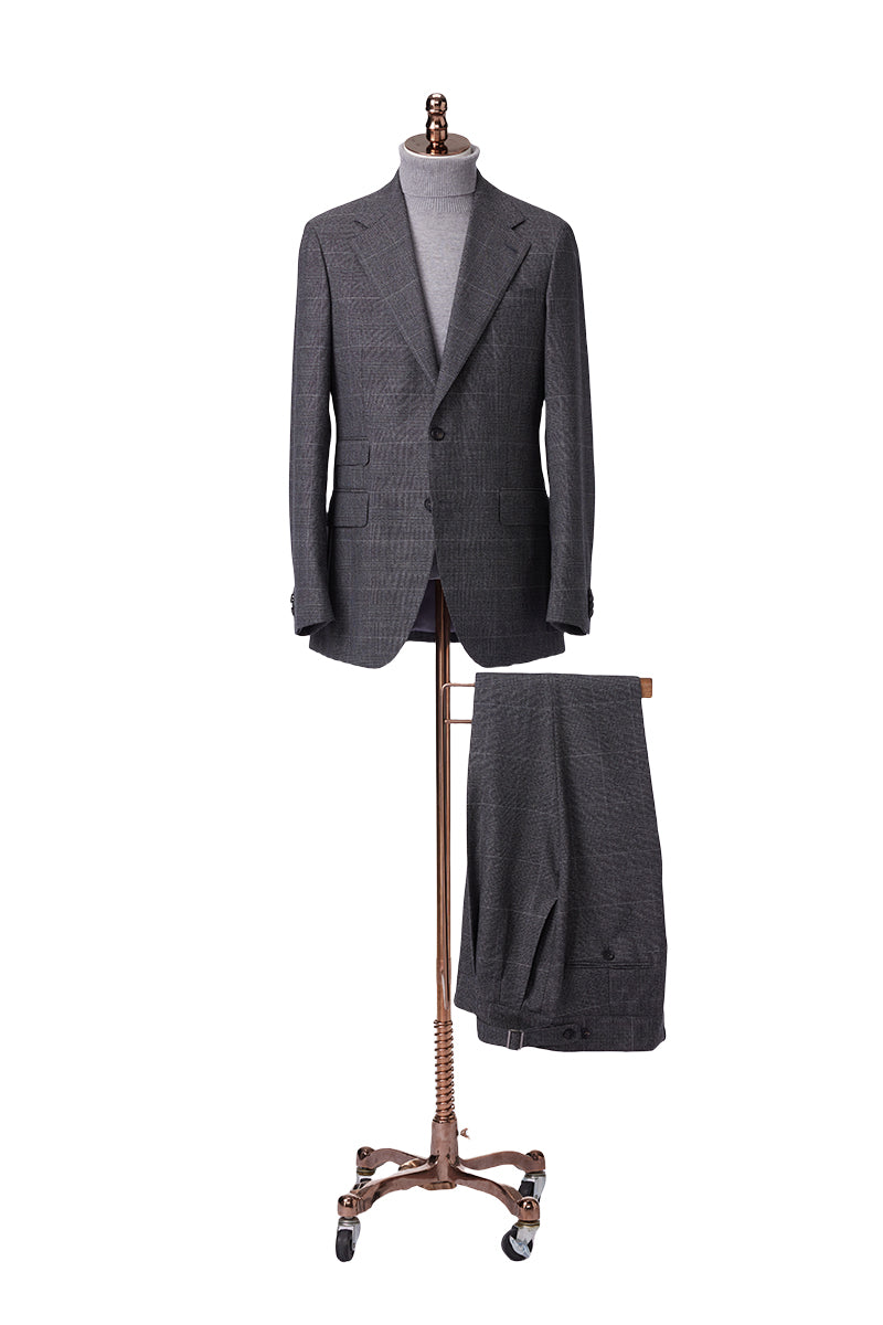 Grey Suit with Hight Neck