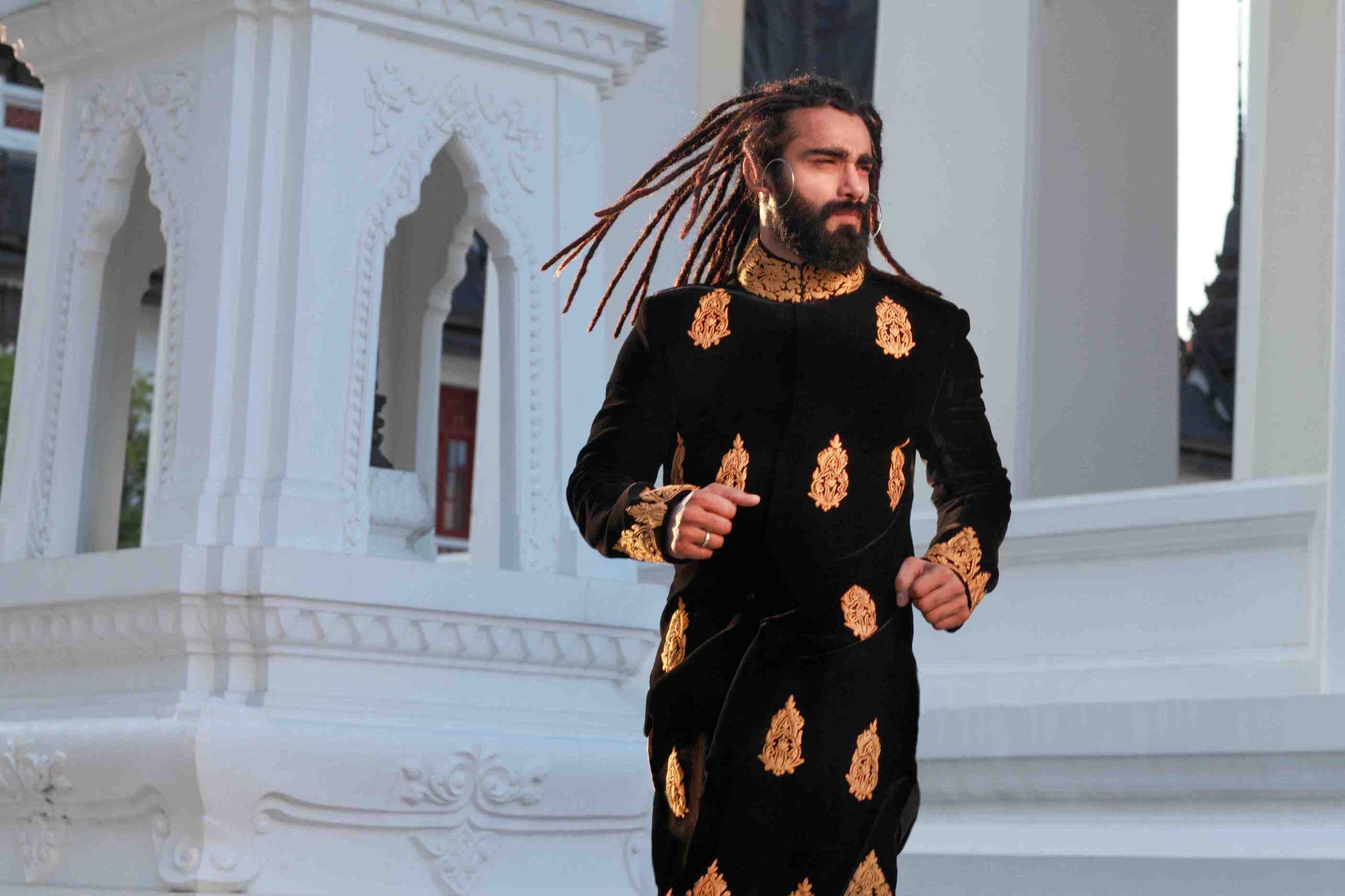 Black Velvet Emperor Sherwani