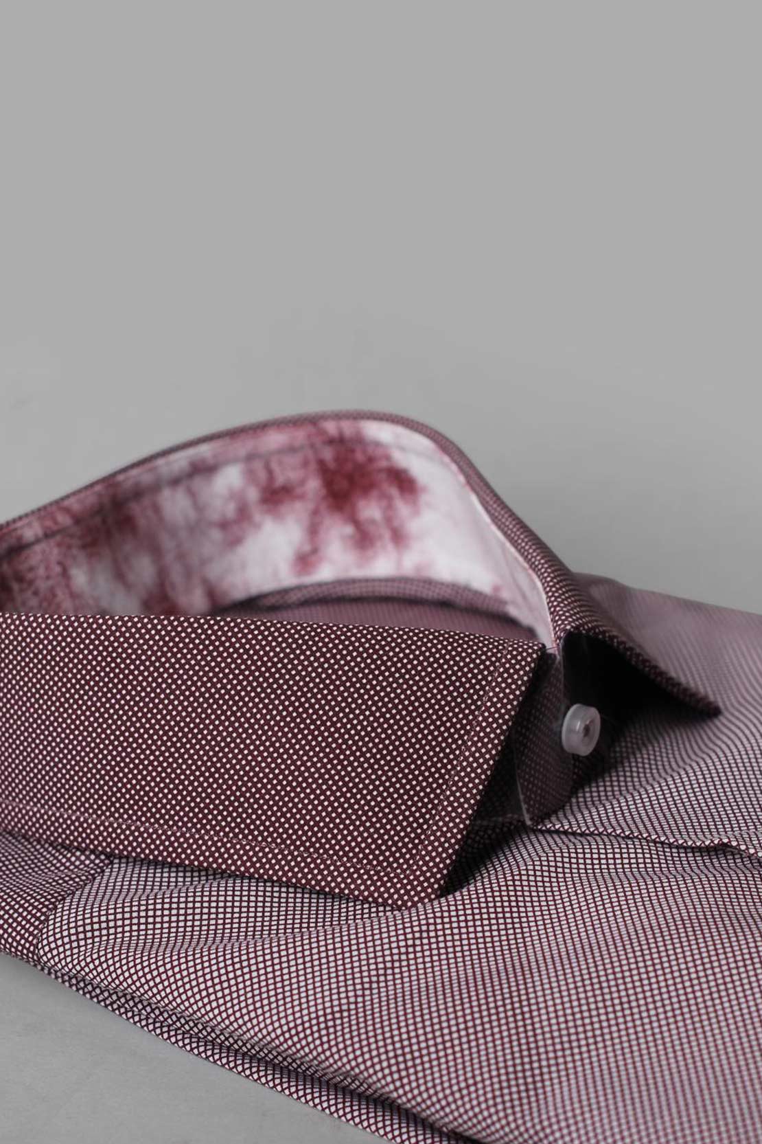 Maroon color Designer texture Cotton Shirt