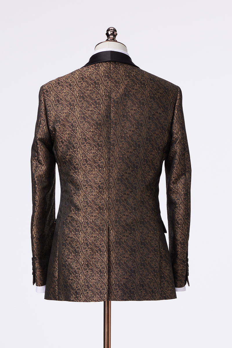 Woody Brown Party Jacket - Tuxedo Backside